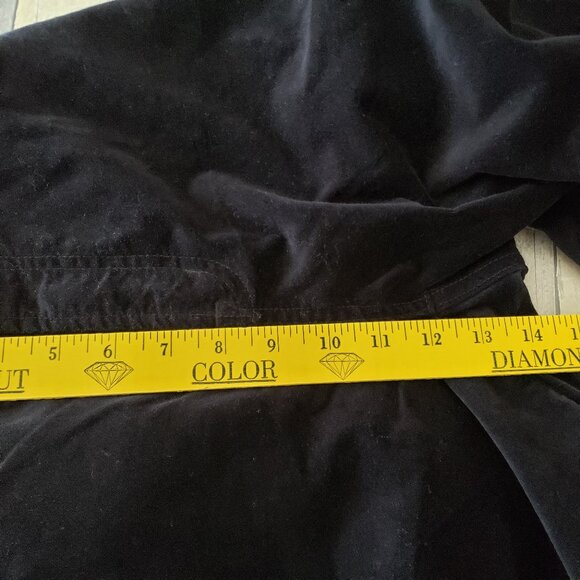 NWT - High Rise Stretch Black Velvet '70s Flare Pants - Size 18/34R - Picture 6 of 10